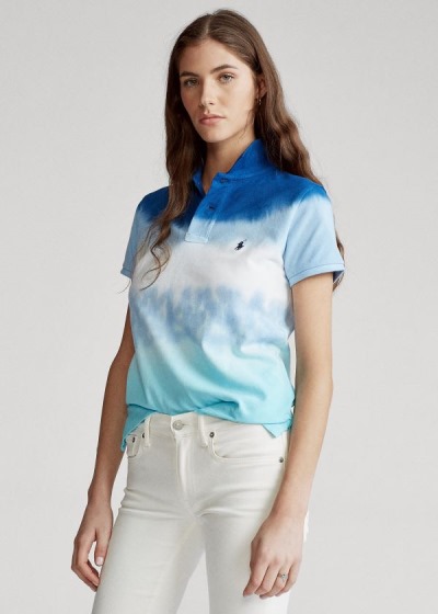 Camisa Polo Polo Ralph Lauren Mujer Blancos / Azules - Tie-Dye - ISYQP0352